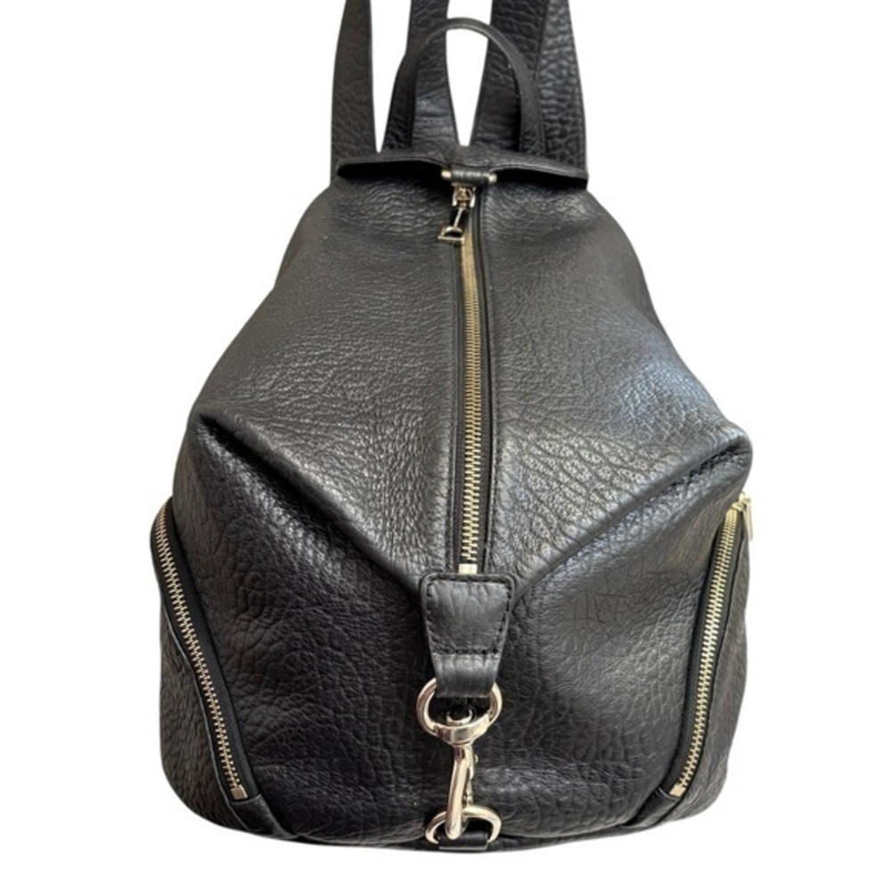 Rebecca Minkoff black pebbeled leather Julian backpack